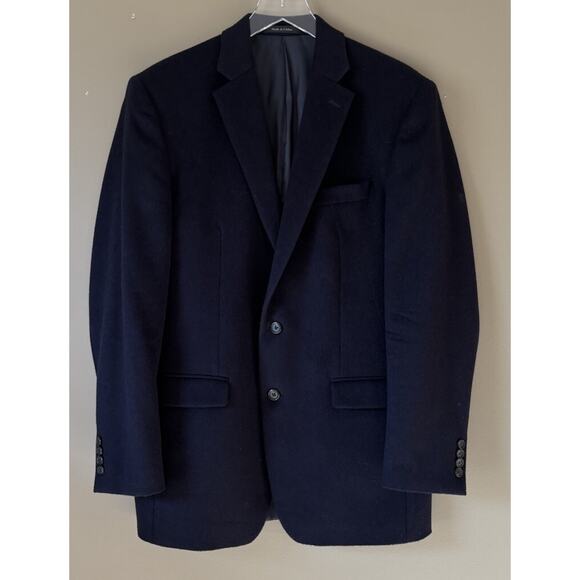Ralph Lauren Camel Hair Men’s 40L Sport Coat Blazer Blue Navy - Picture 1 of 9